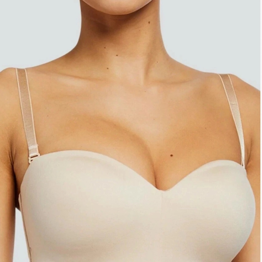 Wacoal Staying Power Strapless Bra 854372 Nude 32DD Smooth Convertible NWT